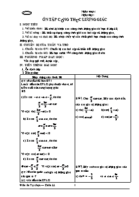 Giáo án Tự chọn lớp 11